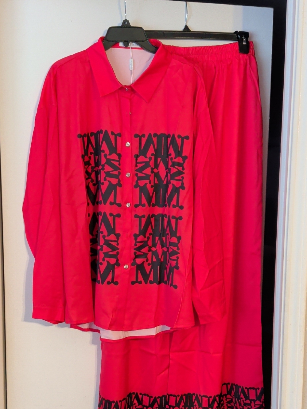 MaxMara Pink Top with Red Trim